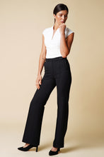 Load image into Gallery viewer, Black High-Rise Wide-leg Trousers