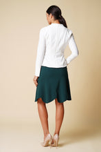 Load image into Gallery viewer, High neck long sleeve white blouse