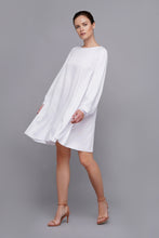 Load image into Gallery viewer, White long sleeve loose summer dress