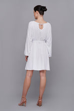 Load image into Gallery viewer, White long sleeve loose summer dress