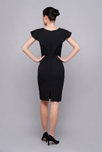 Load image into Gallery viewer, Black angel sleeve dress