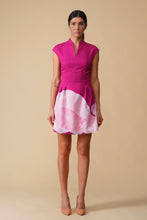 Load image into Gallery viewer, Fuchsia floral print tulip dress