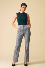 Load image into Gallery viewer, Dark green asymmetrical jersey fitted top