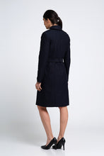 Load image into Gallery viewer, Black double breasted trench coat