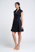 Load image into Gallery viewer, Black collared shirt dress