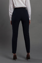 Load image into Gallery viewer, Navy blue pencil pants with jacquard insert