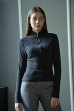 Load image into Gallery viewer, Black high neck tee