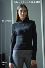 Load image into Gallery viewer, Black high neck tee