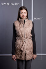 Load image into Gallery viewer, Beige quilted vest