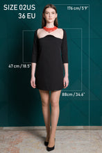 Load image into Gallery viewer, Square neck mini dress with half sleeve