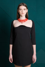 Load image into Gallery viewer, Square neck mini dress with half sleeve