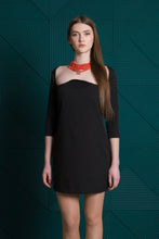 Load image into Gallery viewer, Square neck mini dress with half sleeve