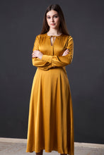 Load image into Gallery viewer, Midi necktie flowy dress
