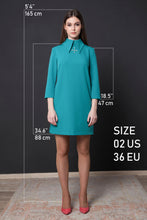 Load image into Gallery viewer, Swallow tailed collar mini dress