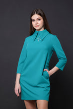 Load image into Gallery viewer, Swallow tailed collar mini dress