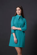 Load image into Gallery viewer, Swallow tailed collar mini dress