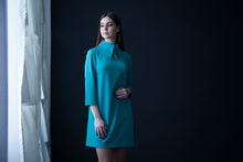 Load image into Gallery viewer, Swallow tailed collar mini dress