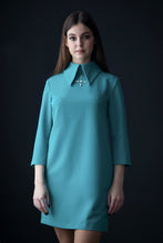 Load image into Gallery viewer, Swallow tailed collar mini dress