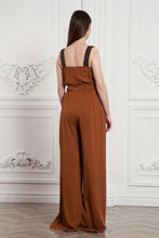 Load image into Gallery viewer, Summer wide leg brown jumpsuit
