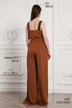 Load image into Gallery viewer, Summer wide leg brown jumpsuit