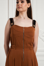 Load image into Gallery viewer, Summer wide leg brown jumpsuit