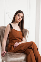 Load image into Gallery viewer, Summer wide leg brown jumpsuit