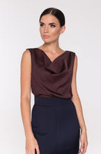 Load image into Gallery viewer, Satin cowl neck top