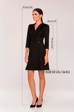 Load image into Gallery viewer, Black a-line mini dress