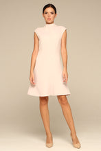 Load image into Gallery viewer, White asymmetrical high neck mini dress