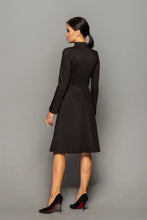 Load image into Gallery viewer, Black high neck dress