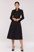 Load image into Gallery viewer, Black fit and flare dress