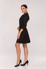 Load image into Gallery viewer, Black a-line mini dress