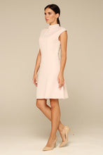 Load image into Gallery viewer, White asymmetrical high neck mini dress