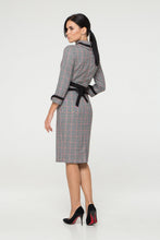 Load image into Gallery viewer, Peter pan collar plaid pencil dress