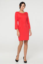 Load image into Gallery viewer, Red Inverted Dart Sheath Dress