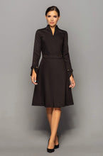Load image into Gallery viewer, Black high neck dress