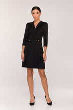 Load image into Gallery viewer, Black a-line mini dress