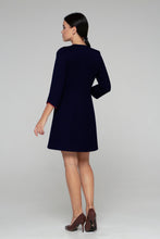 Load image into Gallery viewer, Dark blue a line dress jacket