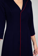 Load image into Gallery viewer, Dark blue a line dress jacket