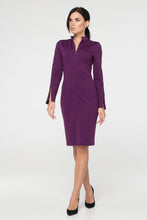 Load image into Gallery viewer, Purple long sleeve stretchy dress