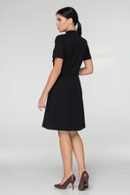Load image into Gallery viewer, Black bow neck dress mini