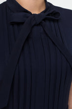 Load image into Gallery viewer, Navy blue bow neck dress mini