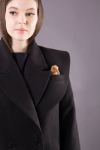 Load image into Gallery viewer, Black oversized double breasted coat