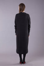 Load image into Gallery viewer, Black maxi sweater dress