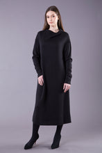 Load image into Gallery viewer, Black maxi sweater dress