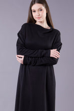 Load image into Gallery viewer, Black maxi sweater dress