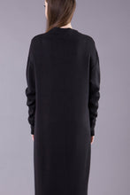 Load image into Gallery viewer, Black maxi sweater dress