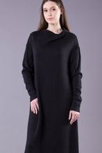 Load image into Gallery viewer, Black maxi sweater dress