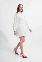 Load image into Gallery viewer, Ivory Puff Sleeve Blazer Dress
