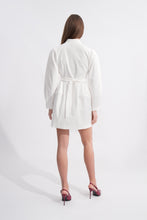 Load image into Gallery viewer, Ivory Puff Sleeve Blazer Dress
